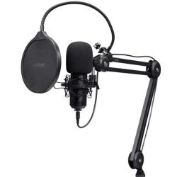 Micrófono Gaming Trust Gaming GXT 270 Emita II+ 25770/ USB/ Negro