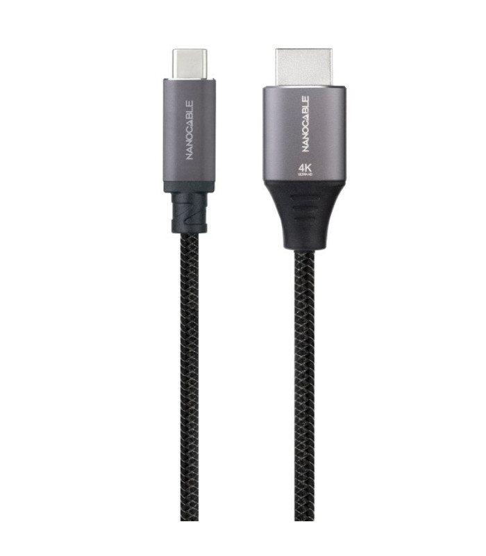 Cable conversor nanocable 10.15.5262/ usb tipo-c macho - hdmi macho/ 1.8m/ negro