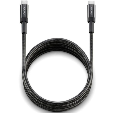 Cable usb 2.0 tipo-c ngs knot/ usb tipo-c macho - usb tipo-c macho/ hasta 100w/ 480mbps/ 3m/ negro