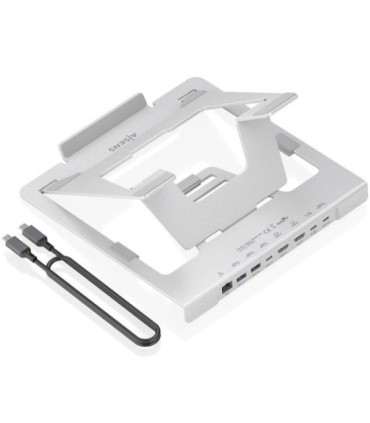 Soporte de sobremesa - docking usb tipo-c aisens asuc-7p046-gr/ 2xusb/ 1xusb tipo-c/ 2xhdmi/ 1xrj45/ 1xusb tipo-c pd/ gris