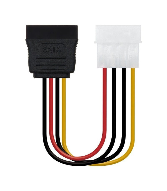 Cable de alimentación sata nanocable 10.19.0205-oem/ molex macho - sata hembra/ 16cm