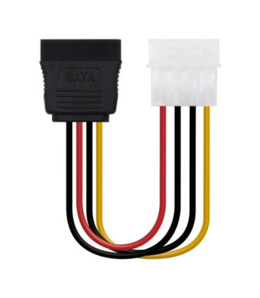 Cable de alimentación sata nanocable 10.19.0205-oem/ molex macho - sata hembra/ 16cm