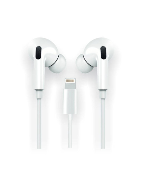 Auriculares intrauditivos tech one tech eartech hop tec1202/ con micrófono/ lightning/ blancos