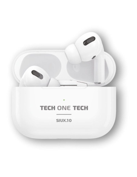 Auriculares bluetooth tech one tech siux.10 tec1410/ con estuche de carga/ autonomía 5h/ blancos