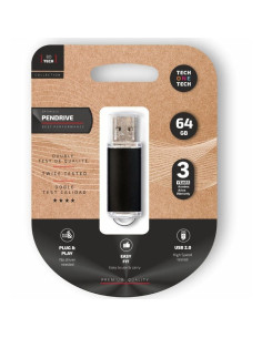 Pendrive 64gb tech one tech basic usb 2.0/ negro