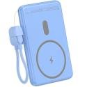 Powerbank 5000mAh Leotec LEPOWW20W5B/ 20W/ Wireless/ Azul/ Incluye Cable USB Tipo-C