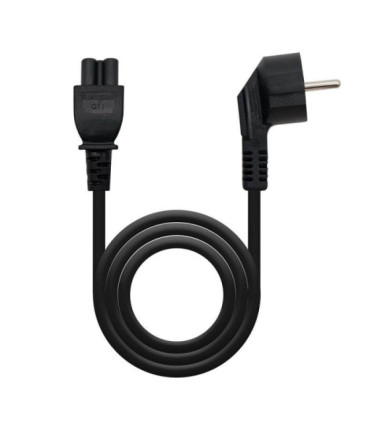 Cable alimentación trébol nanocable 10.22.0302/ schuko macho - c5 hembra/ 1.5m/ negro