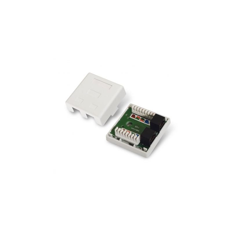Roseta de superficie aisens a139-0302/ cat.6/ 2 tomas