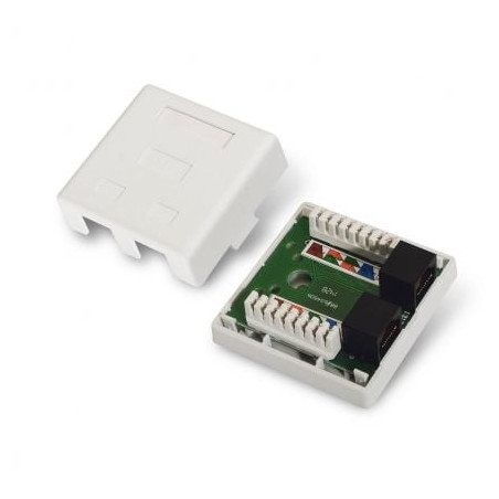 Roseta de superficie aisens a139-0302/ cat.6/ 2 tomas