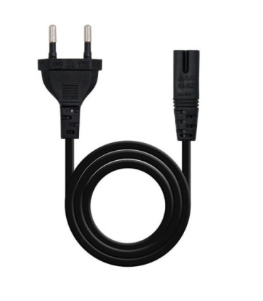 Cable alimentación forma 8 nanocable 10.22.0402/ cee7/16 macho - c7 hembra/ 1.5m/ negro