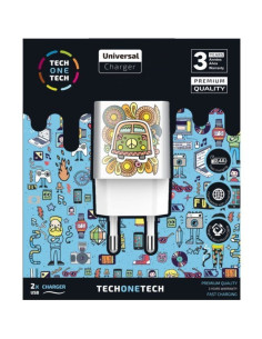Cargador de pared tech one tech green camper tec2503/ 2xusb/ 2.4a