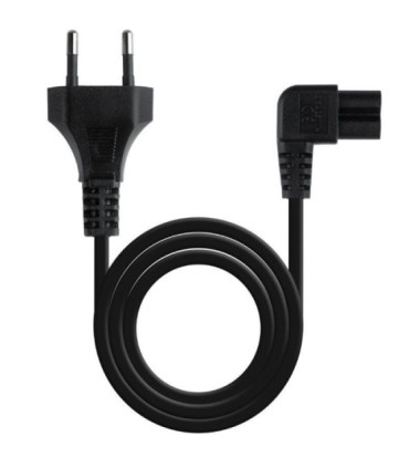 Cable alimentación acodado nanocable 10.22.0503/ cee7/16 macho - c7 hembra/ 3m/ negro