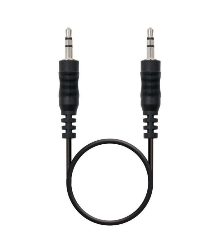 Cable estéreo nanocable 10.24.0100/ jack 3.5 macho - jack 3.5 macho/ 30cm/ negro