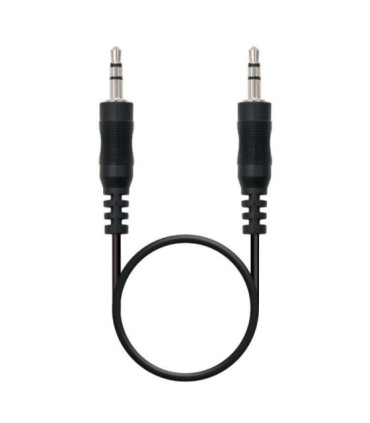 Cable estéreo nanocable 10.24.0100/ jack 3.5 macho - jack 3.5 macho/ 30cm/ negro