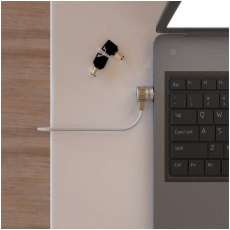 Cable de seguridad para portátiles aisens aslk-d40k02-sl/ 1.5m