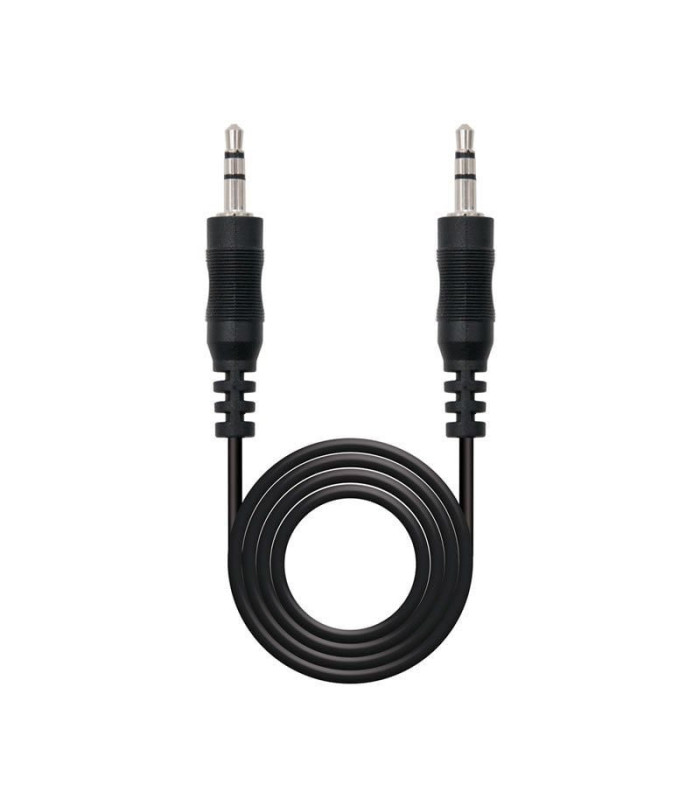 Cable estéreo nanocable 10.24.0103/ jack 3.5 macho - jack 3.5 macho/ 3m/ negro