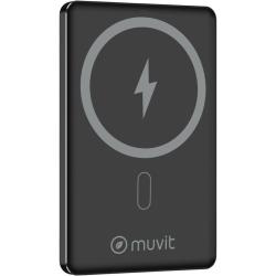 Powerbank 5000mAh Muvit For Change MCCHP0009/ 20W/ Wireless/ Negra/ Incluye Cable USB Tipo-C
