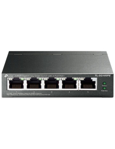 Switch tp-link tl-sg105pe 5 puertos/ rj-45 10/100/1000 poe