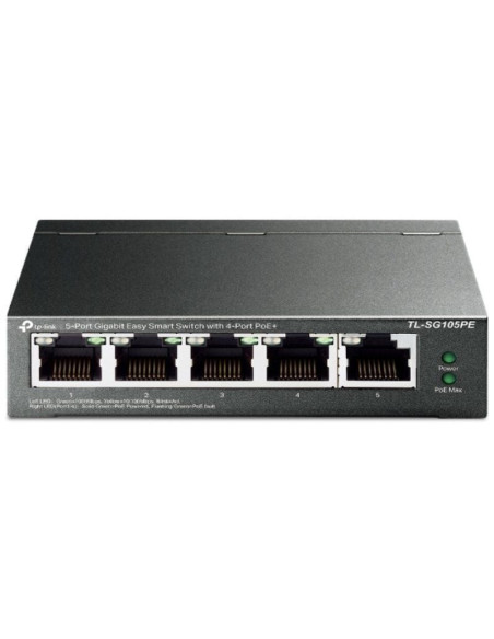 Switch tp-link tl-sg105pe 5 puertos/ rj-45 10/100/1000 poe