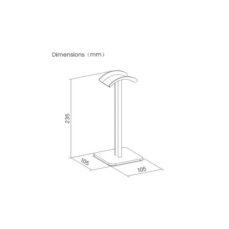 Soporte para auriculares aisens hsm001-397