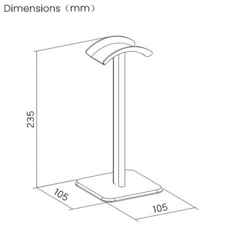 Soporte para auriculares aisens hsm001-397