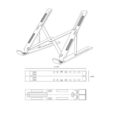 Soporte para portátil/tablet aisens lps2m-173 hasta 15'