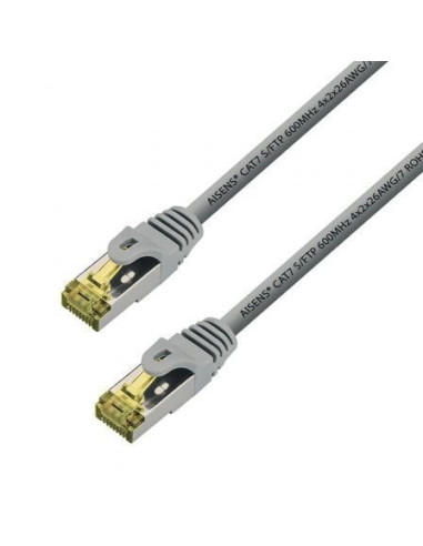 Cable de red rj45 s/ftp aisens a146-0334/ cat.7/ 1m/ gris