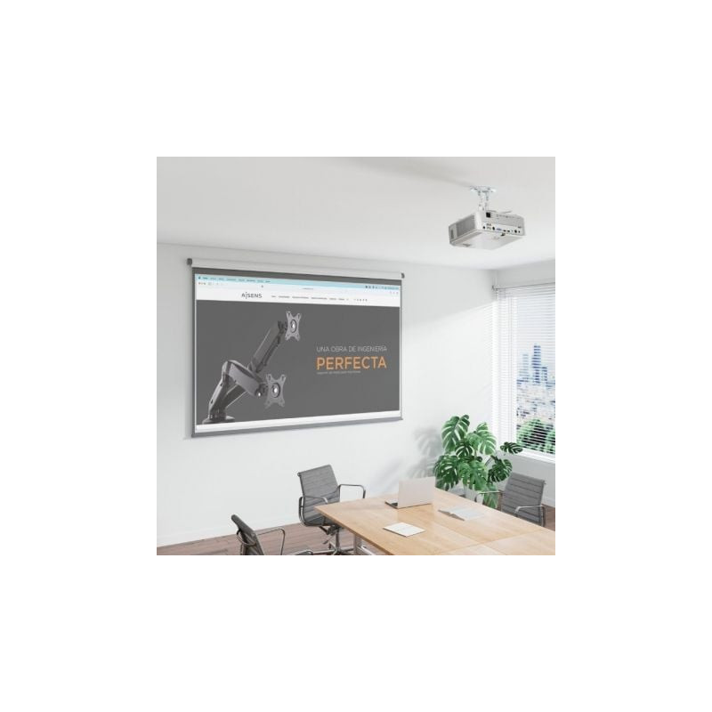 Soporte de techo/ pared para proyector aisens cp03tsr-129/ giratorio/ inclinable/ hasta 13.5kg