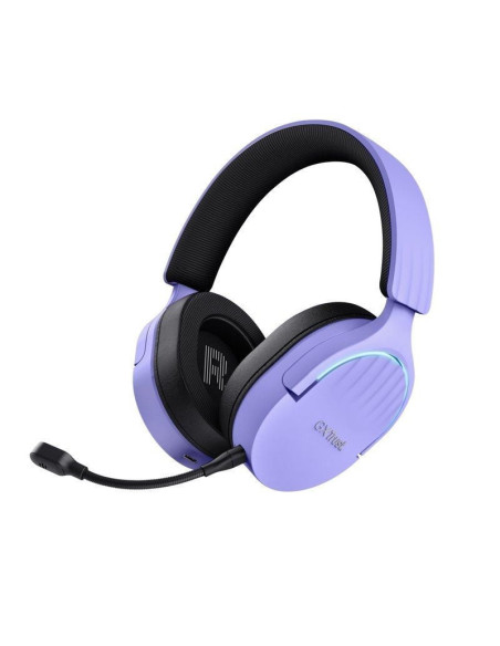 Auriculares gaming inalámbricos con micrófono trust gaming gxt 491 fayzo/ bluetooth/ jack 3.5/ morados