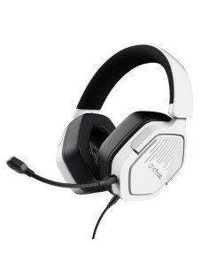 Auriculares gaming con micrófono trust gaming gxt 492w carus/ jack 3.5/ blancos