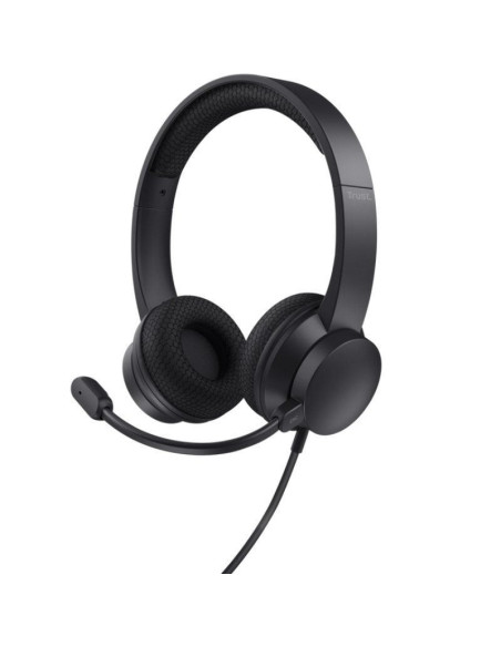 Auriculares trust hs-260/ con micrófono/ usb/ negros
