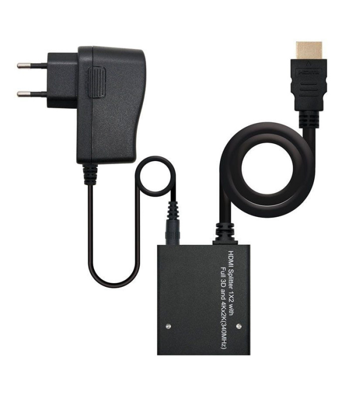 Duplicador hdmi nanocable 10.25.3502/ hdmi macho - 2x hdmi hembra