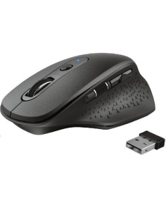 Ratón ergonómico inalámbrico trust ozaa/ batería recargable/ hasta 2400 dpi