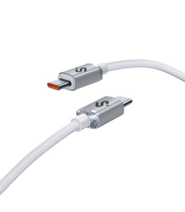 Cable usb 2.0 tipo-c subblim optimus/ usb tipo-c macho - usb tipo-c macho/ hasta 60w/ 480mbps/ 1m/ blanco