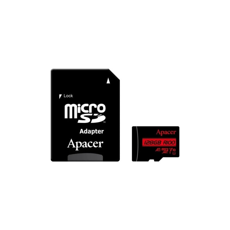 Tarjeta de memoria apacer 128gb xc uhs 1 con adaptador/ clase 10/ 100mbs