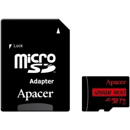 Tarjeta de memoria apacer 128gb xc uhs 1 con adaptador/ clase 10/ 100mbs