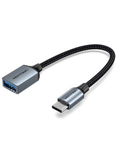Cable usb 2.0 tipo-c vention ccxhb/ usb tipo-c macho - usb hembra/ 15cm