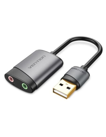 Tarjeta de sonido vention cdkhb/ usb macho - 2xjack 3.5 hembra