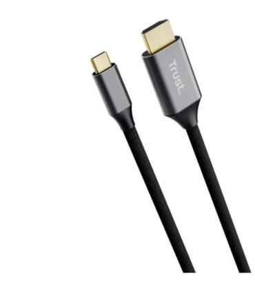 Cable conversor hdmi 4k trust calyx/ usb tipo-c macho - hdmi macho/ 2m/ gris