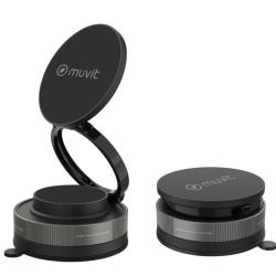 Soporte de Smartphone para Coche Muvit For Change MCCHL0035/ Negro