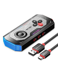 Tarjeta de sonido gaming con amplificador vention cvab0/ usb tipo-c macho - 3xjack 3.5 hembra
