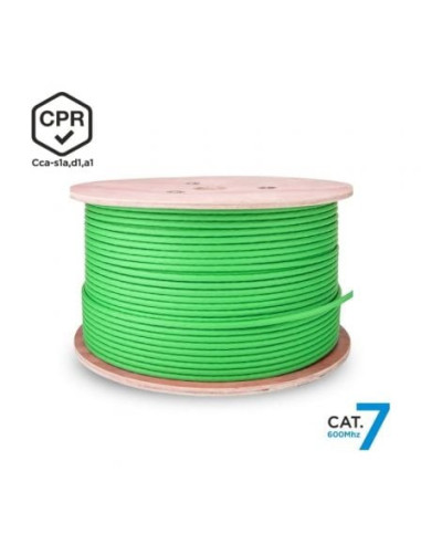 Bobina de cable rj45 sftp awg23 lszh cpr cca aisens a146-0668 cat.7/ 500m/ verde