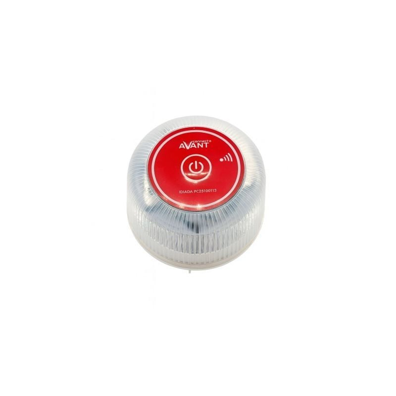 Luz baliza de emergencia para coche avant v16 connected av1201/ homologada/ base imantada/ geolocalizable/ funciona a pilas