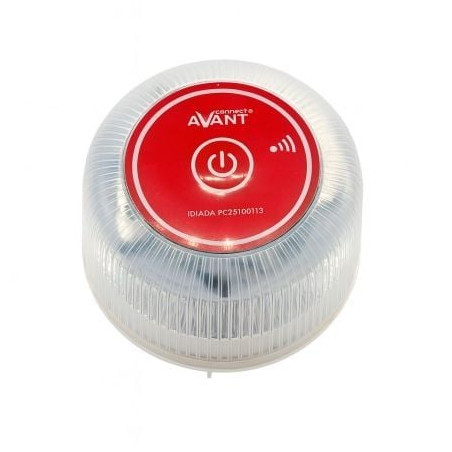 Luz baliza de emergencia para coche avant v16 connected av1201/ homologada/ base imantada/ geolocalizable/ funciona a pilas