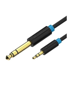 Cable estéreo vention babbg/ jack 6.5 macho - jack 3.5 macho/ 1.5m/ negro