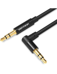 Cable estéreo vention bakbd-t/ jack 3.5 macho - jack 3.5 macho/ 50cm/ negro