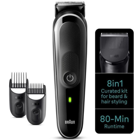 Recortadora braun all in one style kit series 3 mgk3440/ con batería/ 8 accesorios