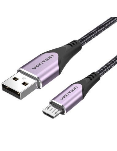 Cable usb 2.0 vention coavh/ usb macho - microusb macho/ hasta 60w/ 480mbps/ 2m/ purpura