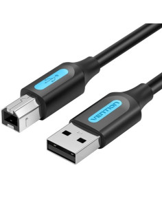 Cable usb 2.0 impresora vention coqbd/ usb tipo-b macho - usb macho/ 480mbps/ 50cm/ negro