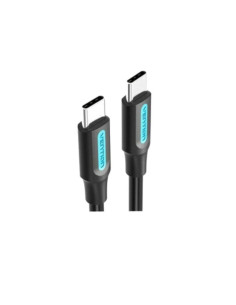 Cable usb 2.0 tipo-c vention cosbh/ usb tipo-c macho - usb tipo-c macho/ hasta 60w/ 480mbps/ 2m/ negro